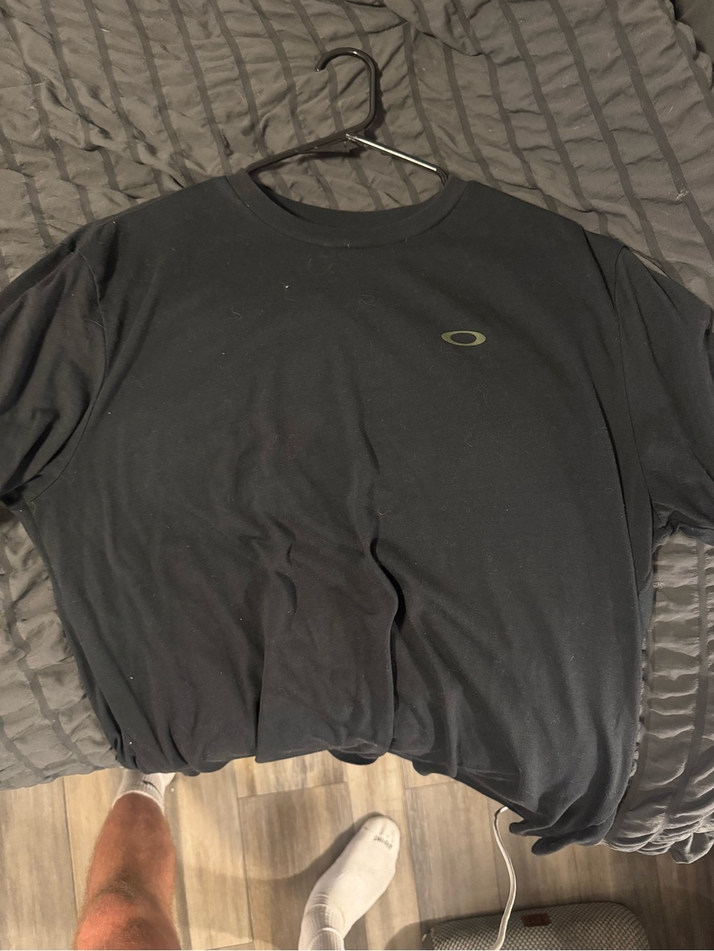 Oakley Black Short Sleeve Tee with Olive Logo
